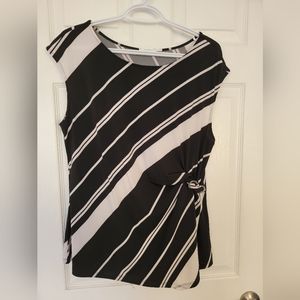 Ricki's blouse, size L, b&w